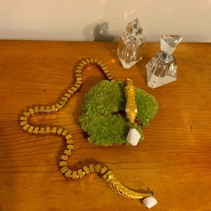 Vintage Valentino Gold Tone Snake Necklace